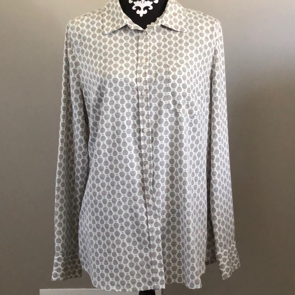 Long sleeve grey and white “Hot air balloon” shirt